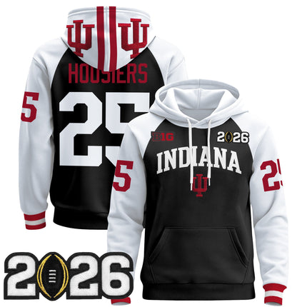 Men's Indiana Hoosiers 2026 CFP Final Patch Premium Pullover Hoodie - All Stitched