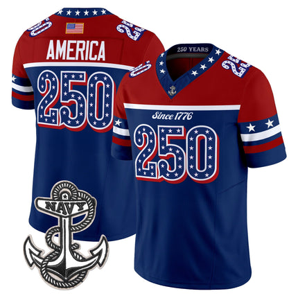 Navy Midshipmen America 250th Vapor Limited Jersey - Stitched