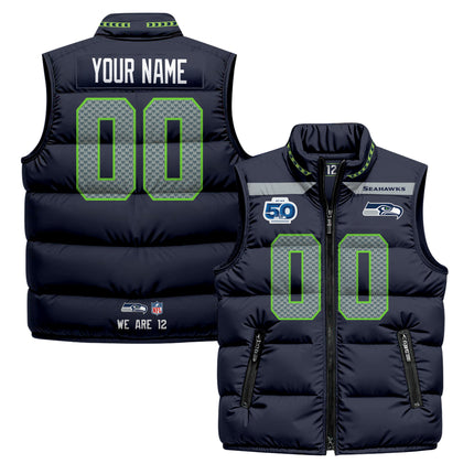 Seattle Seahawks 2026 Custom Puffer Vest