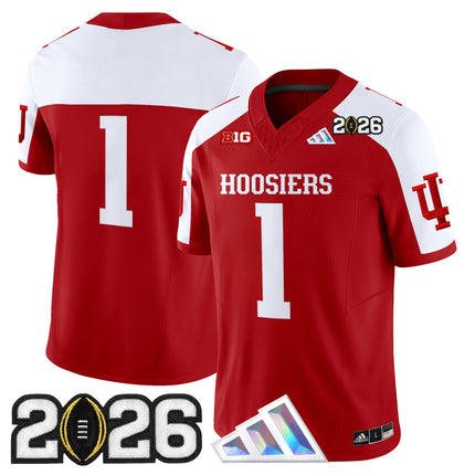 Men's Indiana Hoosiers 2026 CFP Final Patch Vapor Limited Jersey V4 - All Stitched