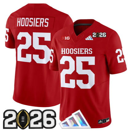 Men's Indiana Hoosiers 2026 CFP Final Patch Vapor Limited Jersey V4 - All Stitched