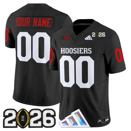 Indiana Hoosiers 2026 CFP Final Patch Vapor Limited Custom Jersey V4 - All Stitched