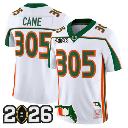 Miami Hurricanes Throwback Vapor Limited Jersey - 2026 CFP Final & Florida Patch - All Stitched