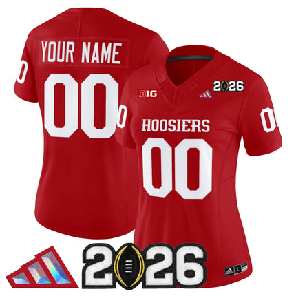 Indiana Hoosiers 2026 CFP Final Patch Vapor Limited Custom Jersey V4 - All Stitched