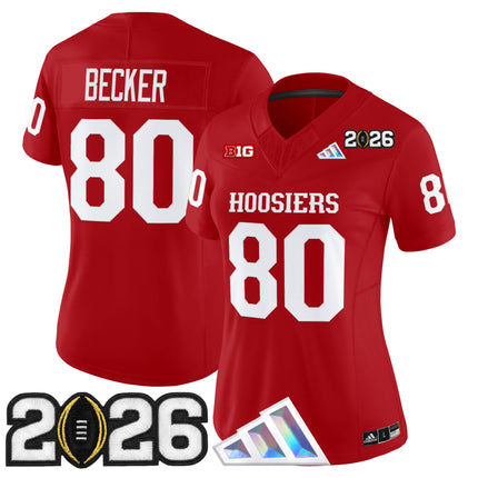 Women's Indiana Hoosiers 2026 CFP Final Patch Vapor Limited Jersey V4 - All Stitched