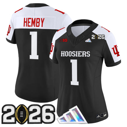 Women's Indiana Hoosiers 2026 CFP Final Patch Vapor Limited Jersey V4 - All Stitched