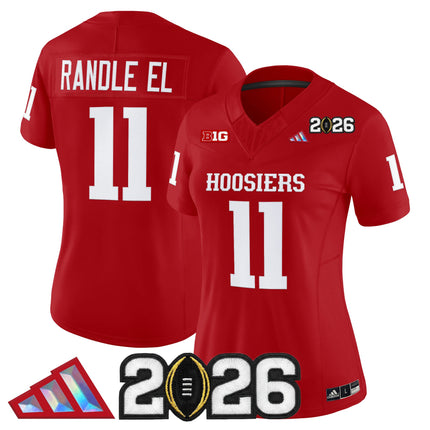 Women's Indiana Hoosiers 2026 CFP Final Patch Vapor Limited Jersey V4 - All Stitched