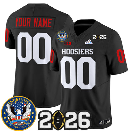 Indiana Hoosiers "United States 250th Anniversary Patch" Vapor Limited Custom Jersey - All Stitched