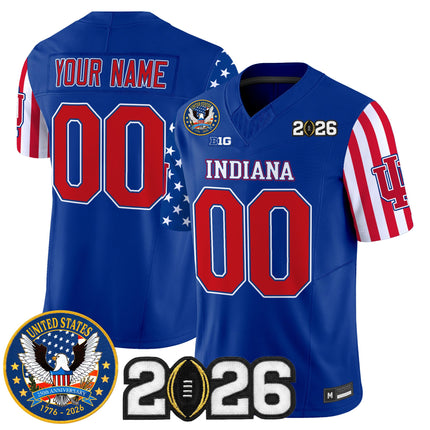 Indiana Hoosiers "America250 Edition" Vapor Limited Custom Jersey - 2026 CFP Final Patch - All Stitched