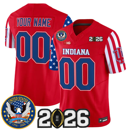 Indiana Hoosiers "America250 Edition" Vapor Limited Custom Jersey - 2026 CFP Final Patch - All Stitched