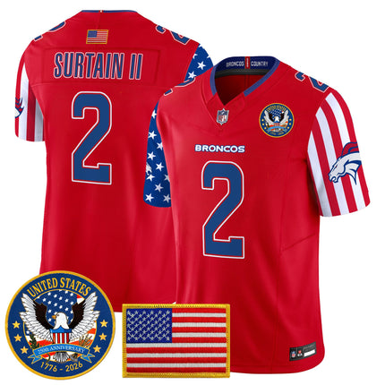 Men's Denver Broncos "America250 Edition" Vapor Limited Jersey V2 - All Stitched