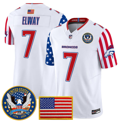 Men's Denver Broncos "America250 Edition" Vapor Limited Jersey V2 - All Stitched
