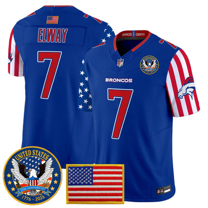 Men's Denver Broncos "America250 Edition" Vapor Limited Jersey V2 - All Stitched