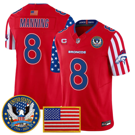 Men's Denver Broncos "America250 Edition" Vapor Limited Jersey V2 - All Stitched