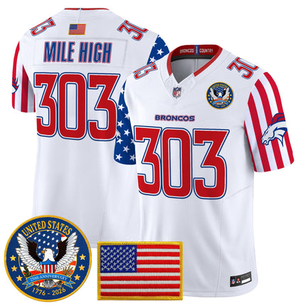 Men's Denver Broncos "America250 Edition" Vapor Limited Jersey V2 - All Stitched