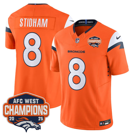 Men's Denver Broncos 2025 AFC West Division Champions Vapor Limited Jersey - All Stitched