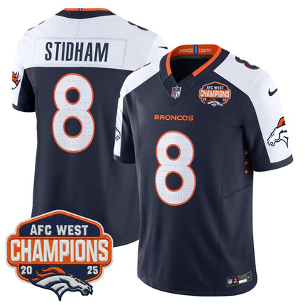 Men's Denver Broncos 2025 AFC West Division Champions Vapor Limited Jersey - All Stitched