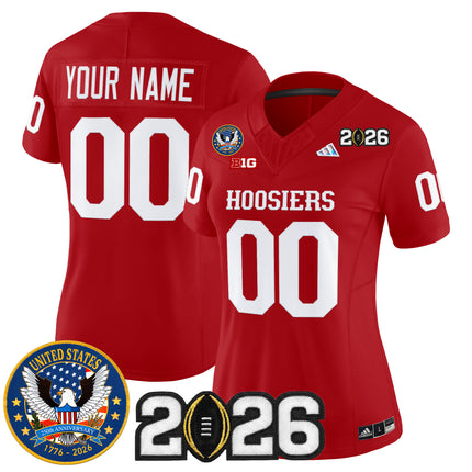 Indiana Hoosiers "United States 250th Anniversary Patch" Vapor Limited Custom Jersey - All Stitched