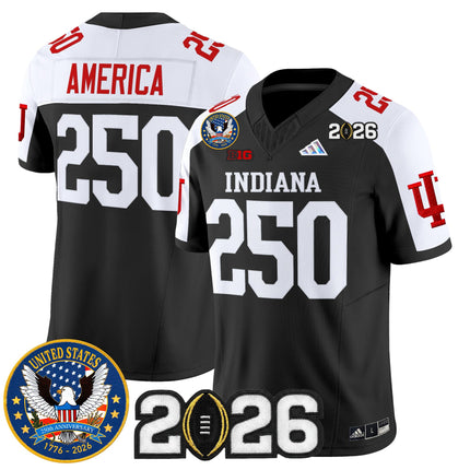 Men's Indiana Hoosiers "United States 250th Anniversary Patch" Vapor Limited Jersey V2 - All Stitched