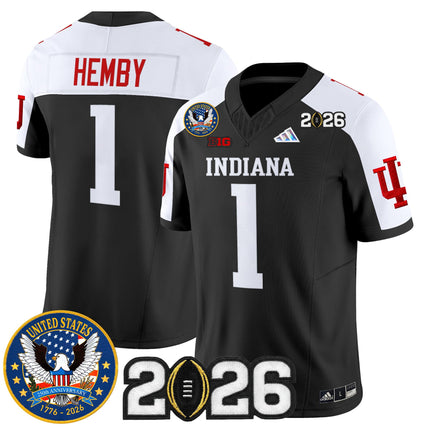 Men's Indiana Hoosiers "United States 250th Anniversary Patch" Vapor Limited Jersey V2 - All Stitched