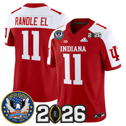 Men's Indiana Hoosiers "United States 250th Anniversary Patch" Vapor Limited Jersey V2 - All Stitched