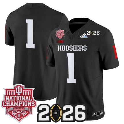 Men's Indiana Hoosiers 2025 National Champions & 2026 CFP Final Patch Vapor Limited Jersey - All Stitched