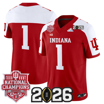 Men's Indiana Hoosiers 2025 National Champions & 2026 CFP Final Patch Vapor Limited Jersey - All Stitched