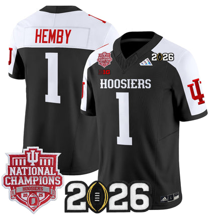 Men's Indiana Hoosiers 2025 National Champions & 2026 CFP Final Patch Vapor Limited Jersey - All Stitched