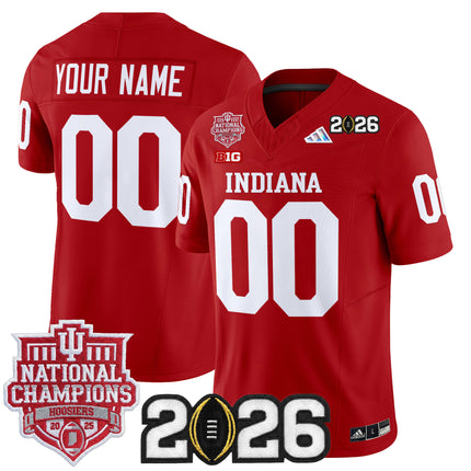 Indiana Hoosiers 2025 National Champions & 2026 CFP Final Patch Vapor Limited Custom Jersey - All Stitched