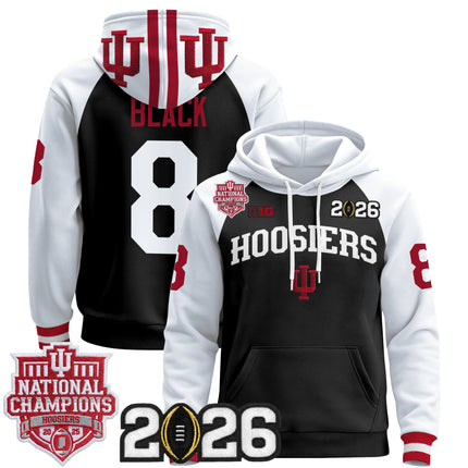 Men's Indiana Hoosiers 2025 National Champions & 2026 CFP Final Patch Premium Pullover Hoodie - All Stitched