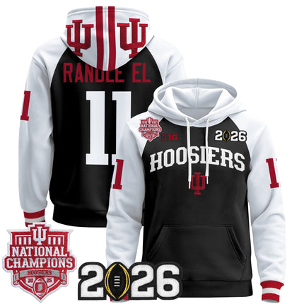 Men's Indiana Hoosiers 2025 National Champions & 2026 CFP Final Patch Premium Pullover Hoodie - All Stitched