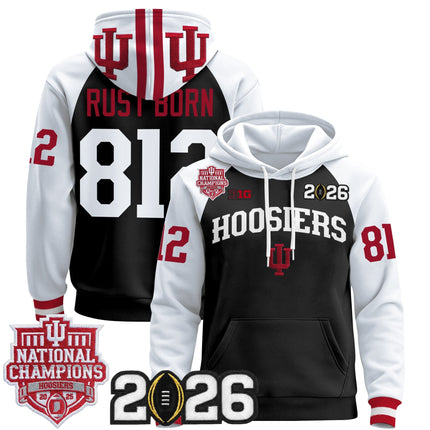 Men's Indiana Hoosiers 2025 National Champions & 2026 CFP Final Patch Premium Pullover Hoodie - All Stitched