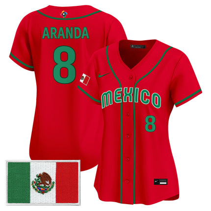 Women's Team Mexico World Baseball Classic Vapor Premier Jersey - All Stitched