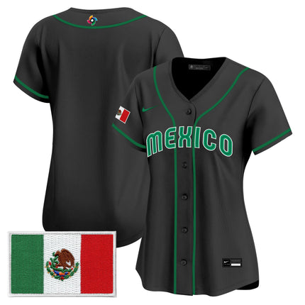 Women's Team Mexico World Baseball Classic Vapor Premier Jersey - All Stitched