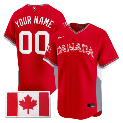 Team Canada World Baseball Classic Vapor Premier Custom Jersey - All Stitched