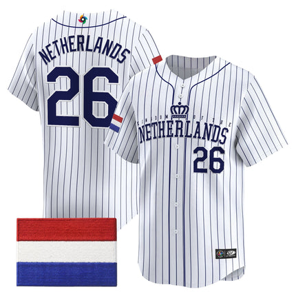 Men's Team Netherlands 2026 World Baseball Classic Vapor Premier Jersey - All Stitched