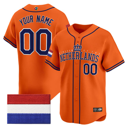 Team Netherlands 2026 World Baseball Classic Vapor Premier Custom Jersey - All Stitched