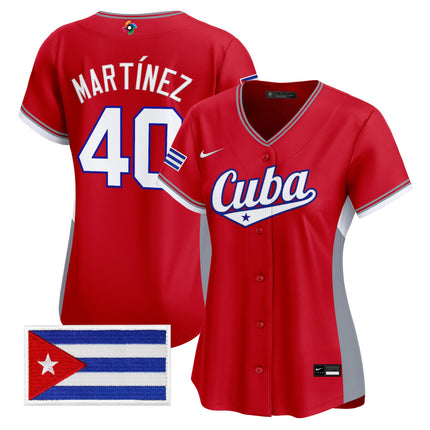 Women's Team Cuba World Baseball Classic Vapor Premier Jersey - All Stitched