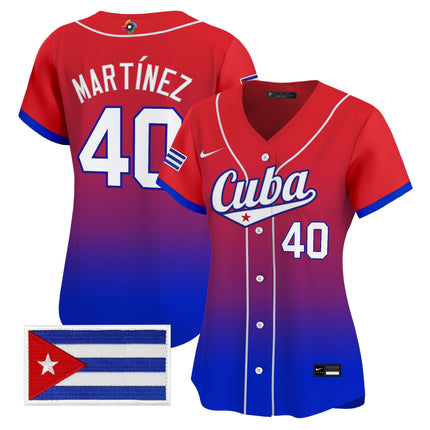 Women's Team Cuba World Baseball Classic Vapor Premier Jersey - All Stitched