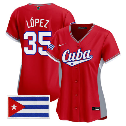 Women's Team Cuba World Baseball Classic Vapor Premier Jersey - All Stitched