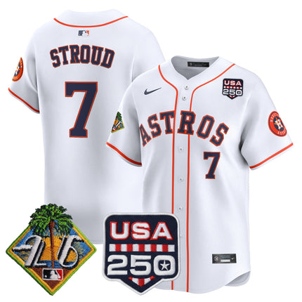Men's Houston Astros 2026 Spring Training & 250America Patch Vapor Premier Limited Jersey - All Stitched