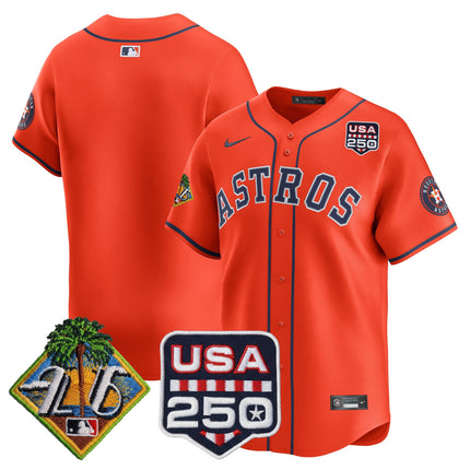 Men's Houston Astros 2026 Spring Training & 250America Patch Vapor Premier Limited Jersey - All Stitched