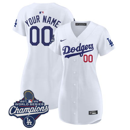 Dodgers 2025 World Series Champions Patch Custom Baseball Dress - All Stitched