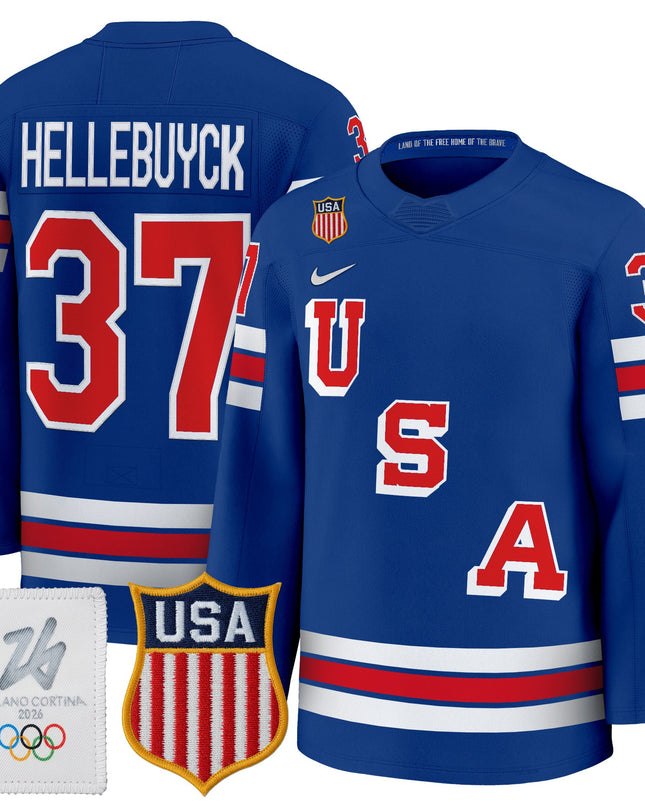 Men's 2026 USA Olympic Premium Hockey Jersey - All Stitched