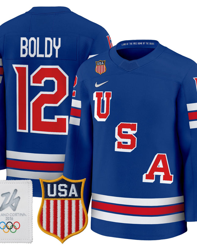 Men's 2026 USA Olympic Premium Hockey Jersey - All Stitched