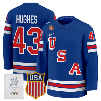 Men's 2026 USA Olympic Premium Hockey Jersey - All Stitched