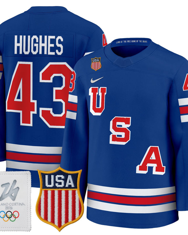Men's 2026 USA Olympic Premium Hockey Jersey - All Stitched