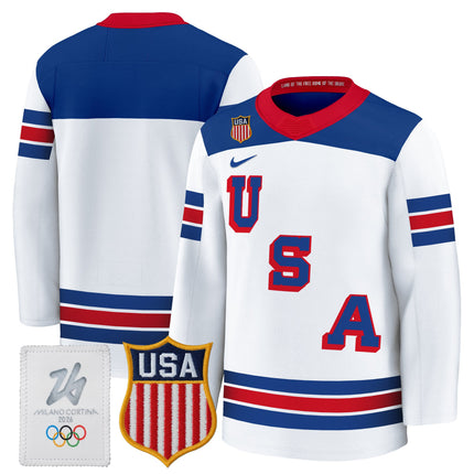 Men's 2026 USA Olympic Premium Hockey Jersey - All Stitched