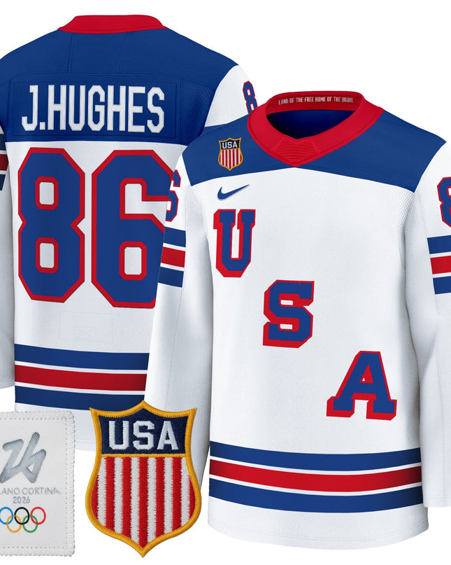 Men's 2026 USA Olympic Premium Hockey Jersey - All Stitched