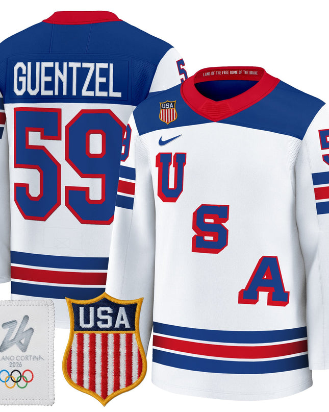 Men's 2026 USA Olympic Premium Hockey Jersey - All Stitched